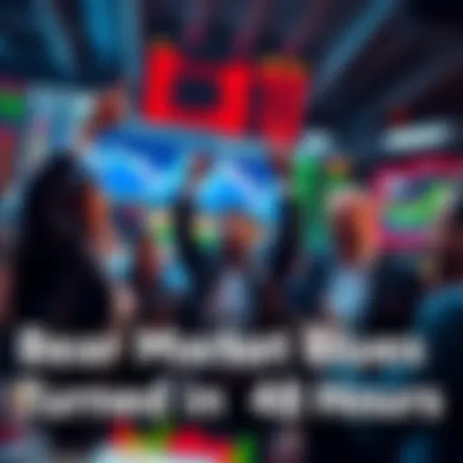 Investors celebrating a positive market turn, showing confidence amidst stock charts