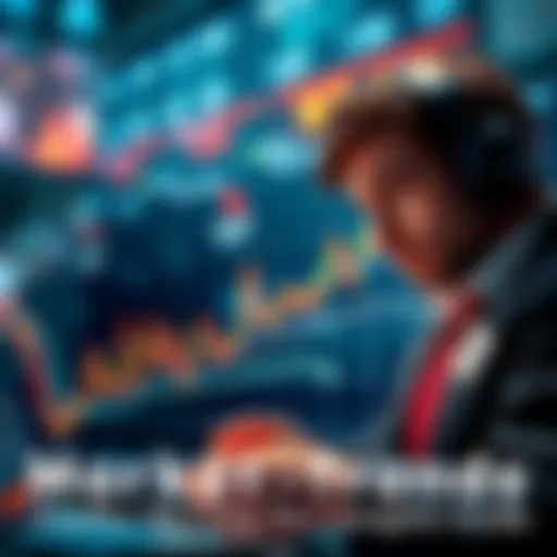 A stock market graph showing declining trends with traders looking concerned, reflecting changes in investor behavior.