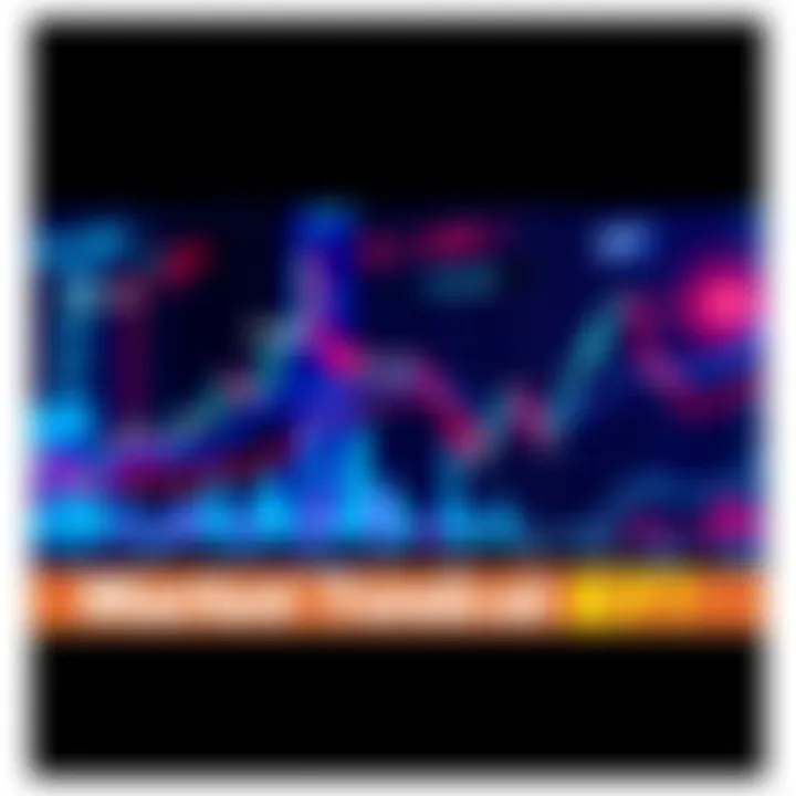 Graphic showing financial charts with upward and downward trends, representing market analysis at a price of 87.