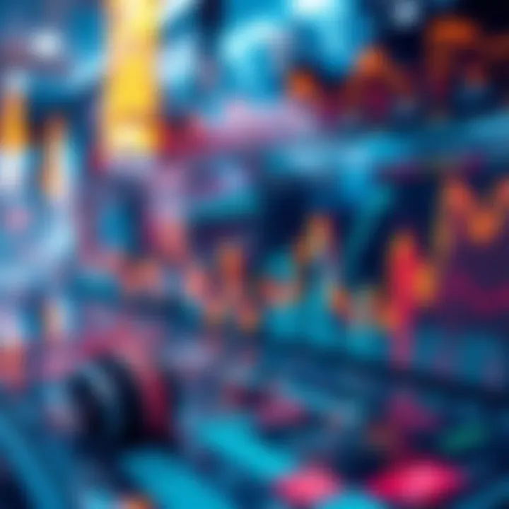 A visual representation of market trends with graphs and charts showing fluctuations and adaptiveness in Sertexity's strategies.