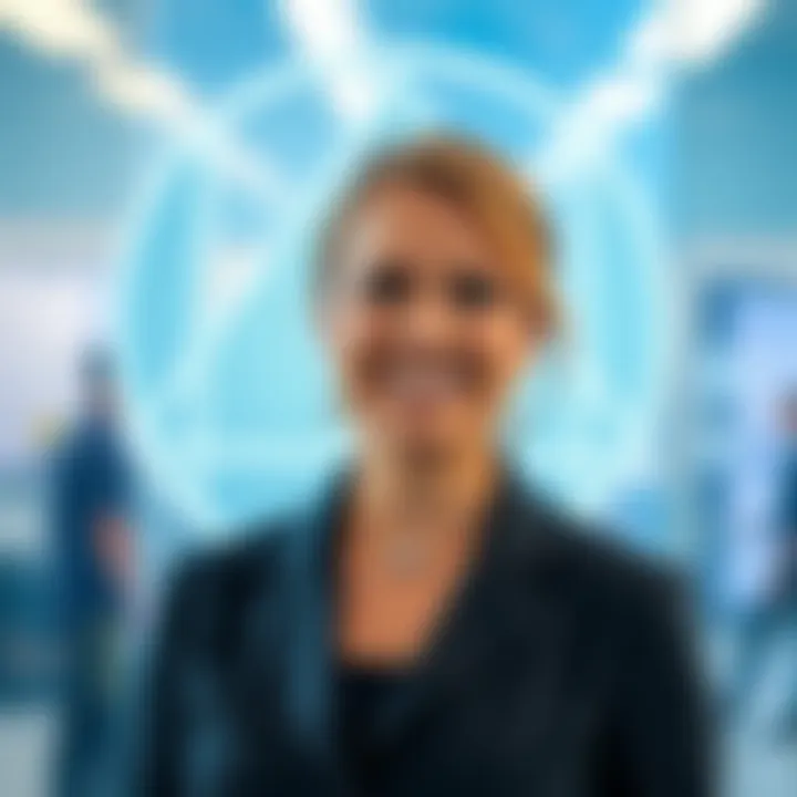 Marta Szluinska smiling, standing in front of the Avalanche Foundation logo, symbolizing her new role as COO