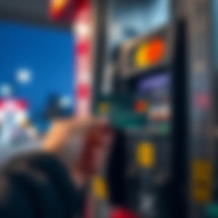 MasterCard allowing Bitcoin payments A person using a credit card at a gas station pump, symbolizing MasterCard's integration of Bitcoin transactions for everyday spending.