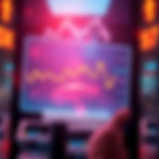 A graphic showing a financial chart with falling numbers, highlighting poor investment returns for an app promising returns on parcel purchases.