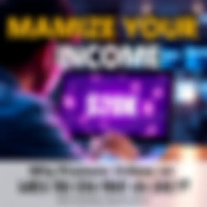 A person looking at a laptop screen showing dollar signs, symbolizing income potential beyond YouTube video promotion.