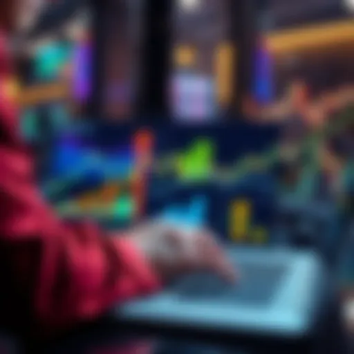 A person analyzing financial charts and graphs, with a laptop showing upward trends, symbolizing profit growth.