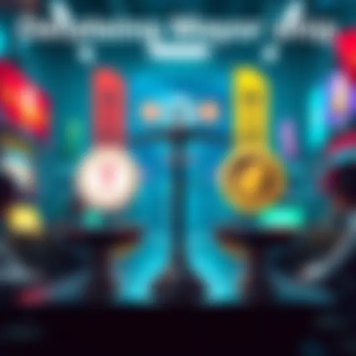 A player weighing options between becoming mayor and earning badges in a gaming environment, with symbols representing each choice.