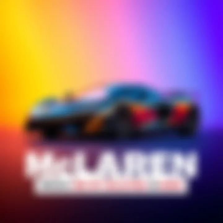 McLaren's new NFT collectible in a digital format with vibrant colors and details showcasing its design