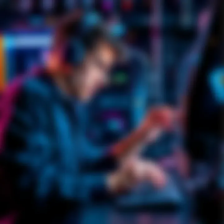 A mechanic working on a computer, focusing on blockchain settings as the network experiences changes, highlighting a chainsplit scenario.