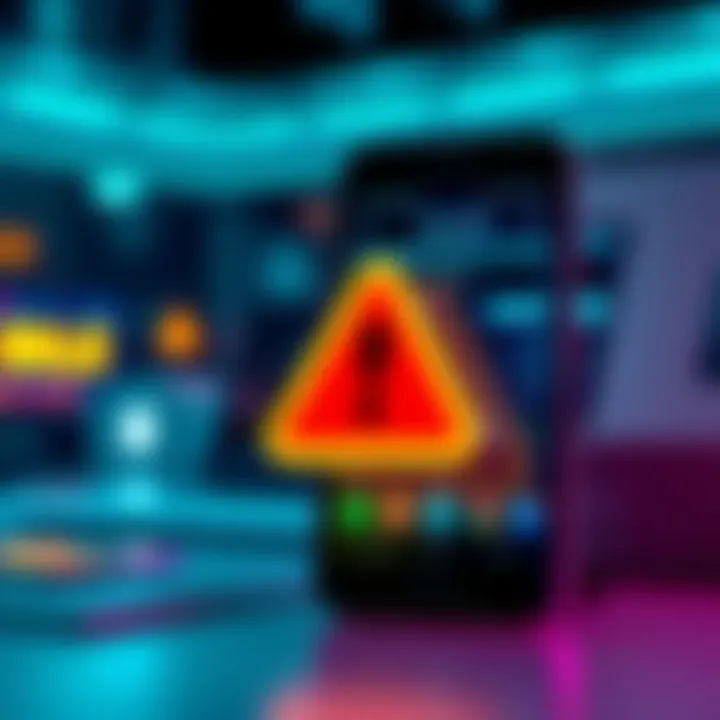 A graphic showing a warning symbol near an Android phone with a digital wallet on the screen, indicating a security risk due to a MediaTek exploit.