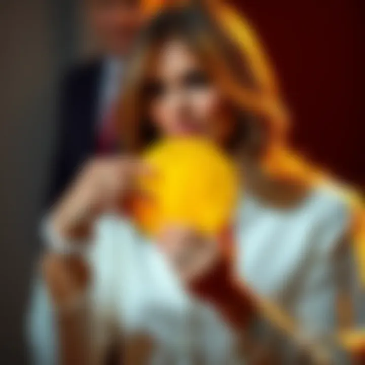 Melania Trump holding a memecoin Melania Trump promoting a new memecoin amidst serious allegations against her team