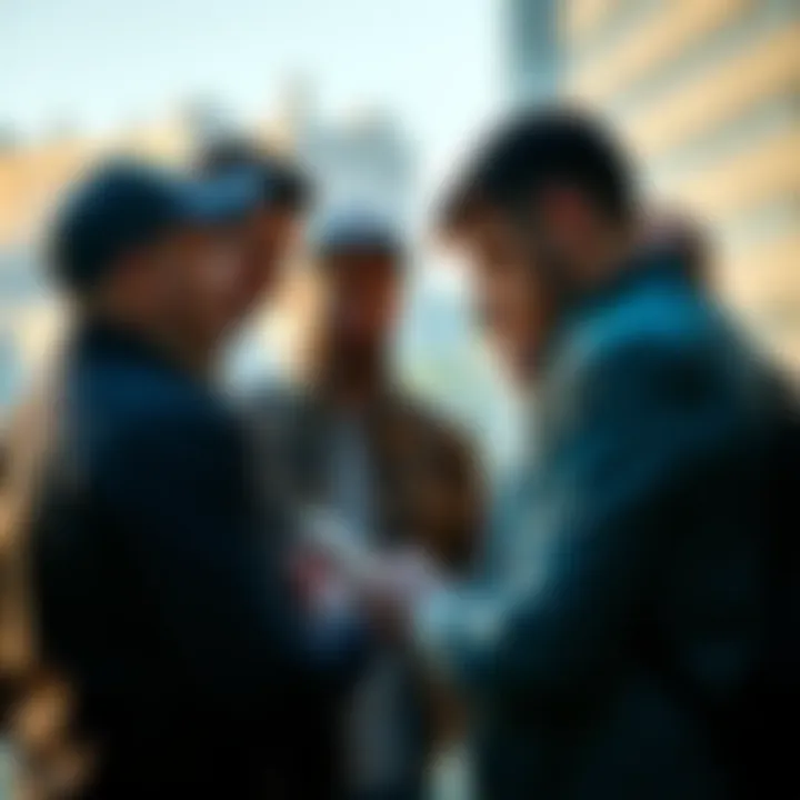 A group of men sharing ideas on simple setups to earn extra income