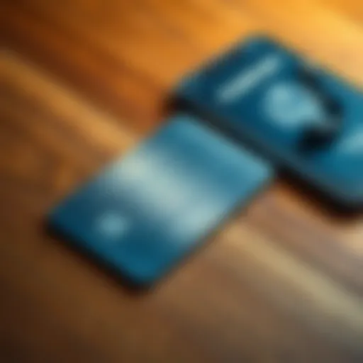 A sleek metal credit card resting on a wooden table with a travel passport and a smartphone nearby.