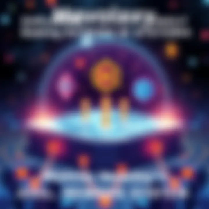 Mevolaxy Staking Rewards System Illustration showing a digital representation of Mevolaxy's daily staking rewards with symbols of liquidity pools and smart contracts, highlighting locked funds for 180 days.