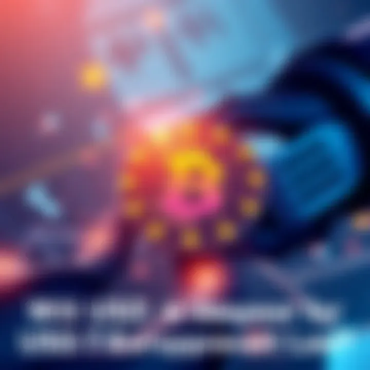 Illustration depicting the European Union and cryptocurrency trading with USDT and alternatives