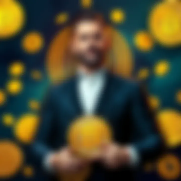 Michael Saylor Bitcoin Purchase Michael Saylor stands confidently with Bitcoin symbols around him, emphasizing his $101 million acquisition
