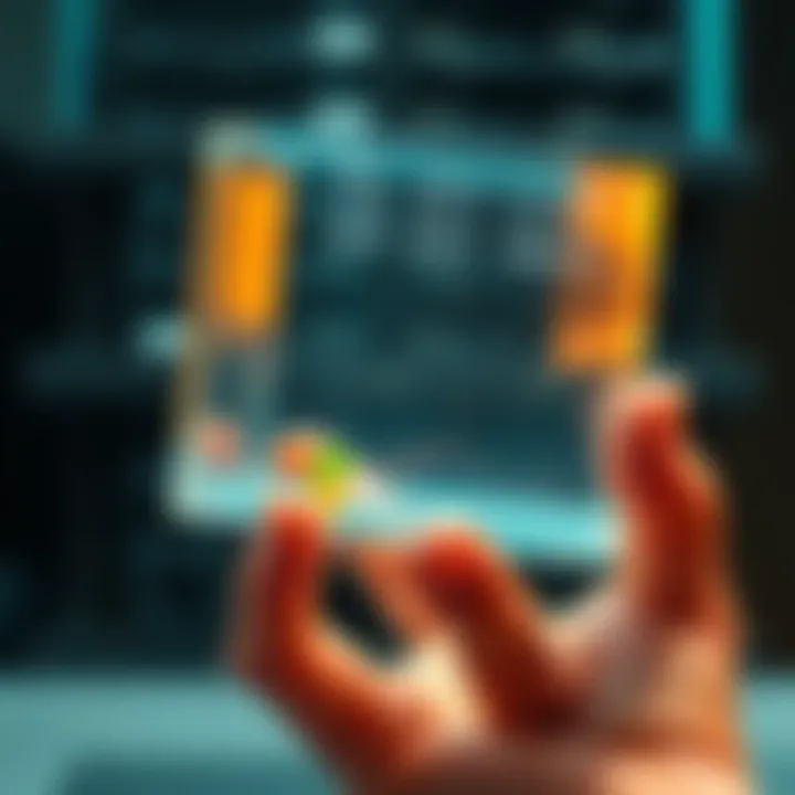 A clear piece of glass holding data, representing Microsoft's new storage solution, capable of preserving information for centuries.