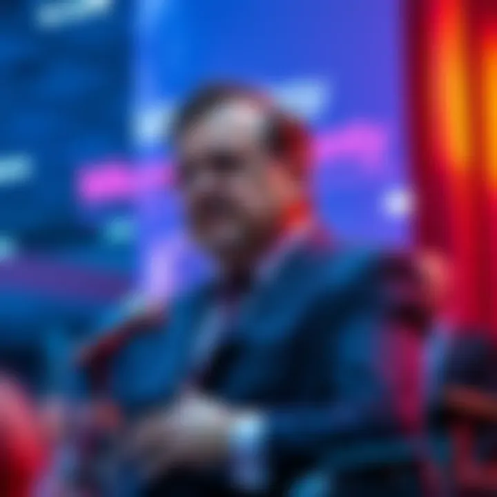 MicroStrategy CEO at a press conference discussing sale of $11 million in company shares