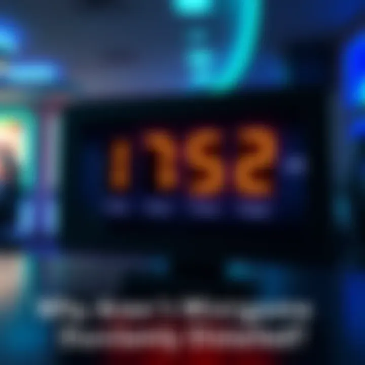 A digital timer displaying varying countdowns for minigames, with one timer showing one hour and another showing two hours, highlighting confusion about game durations.