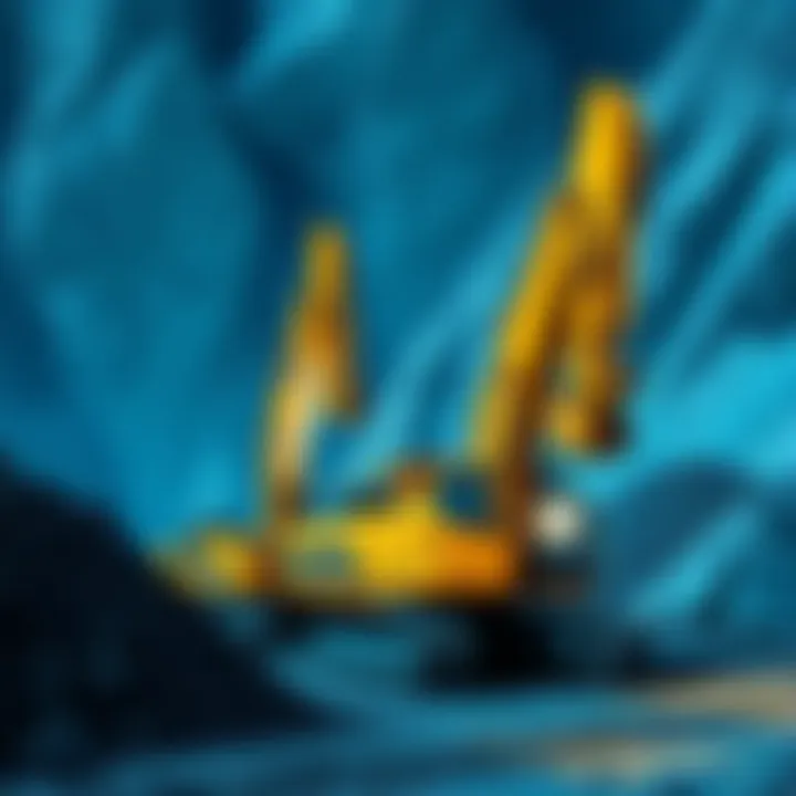 Excavators working in a Kaspa mining site in Poland