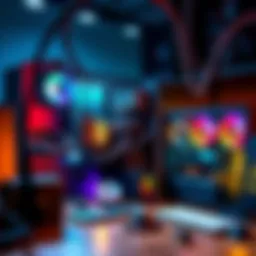 A beginner setting up a mining rig with a budget, displaying computer hardware and tools for efficient operation.