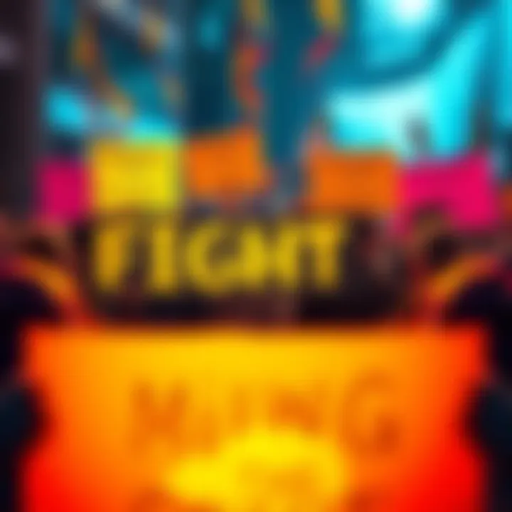 A group of Mining Syndicate customers standing together, holding signs demanding accountability and action to restore mining operations.