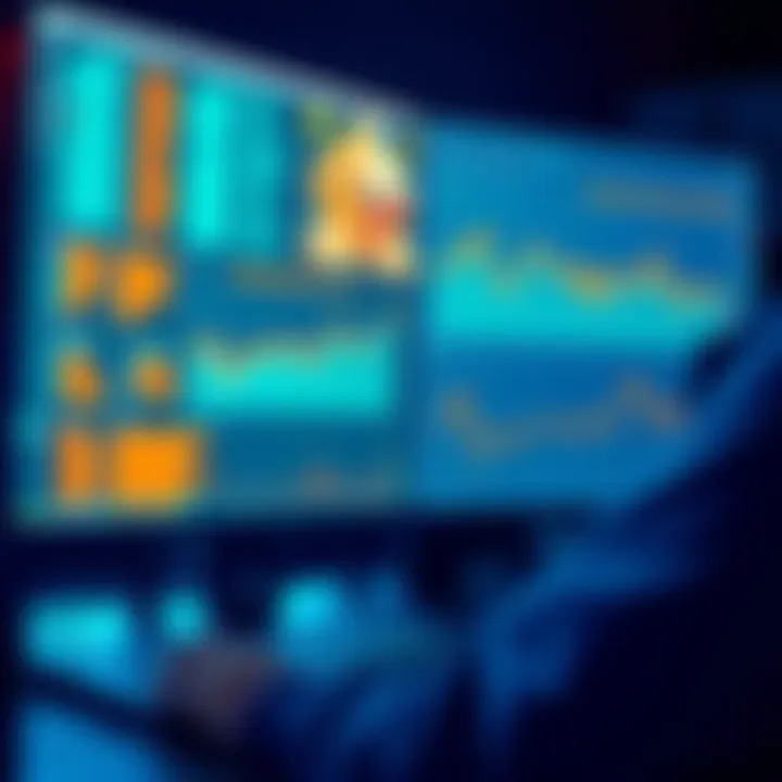 A miner showing a computer screen with mining software and a performance graph, indicating a shift from MoneroOcean to P2Pool for cryptocurrency mining.