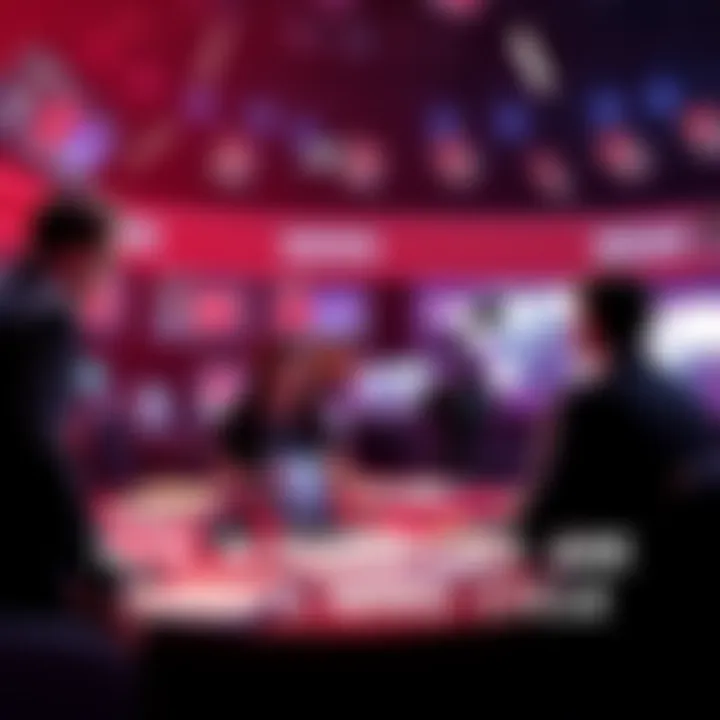 A newsroom with reporters discussing false headlines, emphasizing the impact of lies on public trust