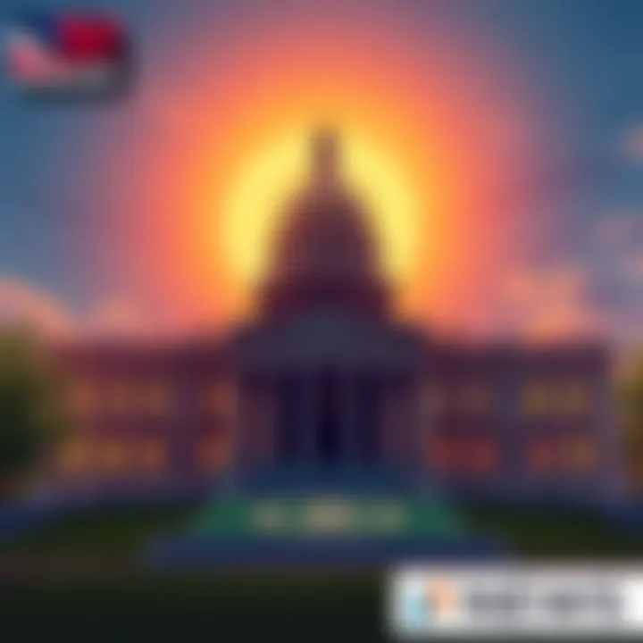 Illustration of Missouri Capitol building with Bitcoin symbol, representing the HB 2080 bill for Bitcoin donations.