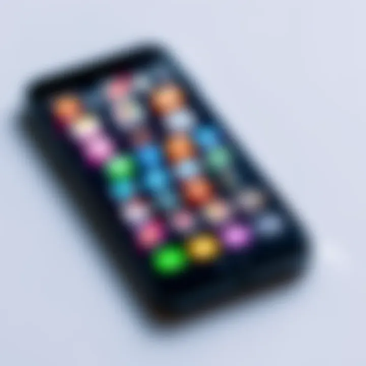Mobile Apps on Solana Smartphone displaying various mobile app icons themed around daily tasks on the Solana network.