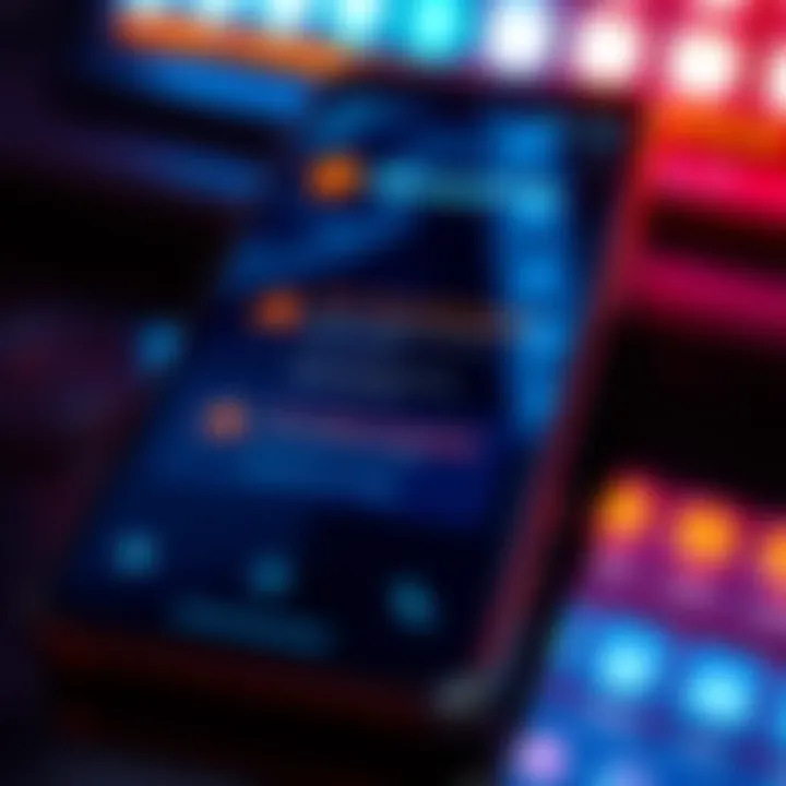 A close-up of a mobile phone screen showing a Monero mining application with error messages related to end of file