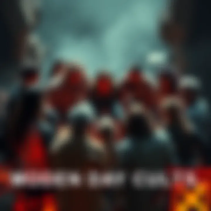 Group of people in a circle discussing beliefs, showing signs of cult influence