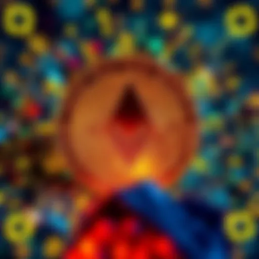 A digital representation of the Monero logo with privacy symbols around it, depicting its focus on secure transactions.