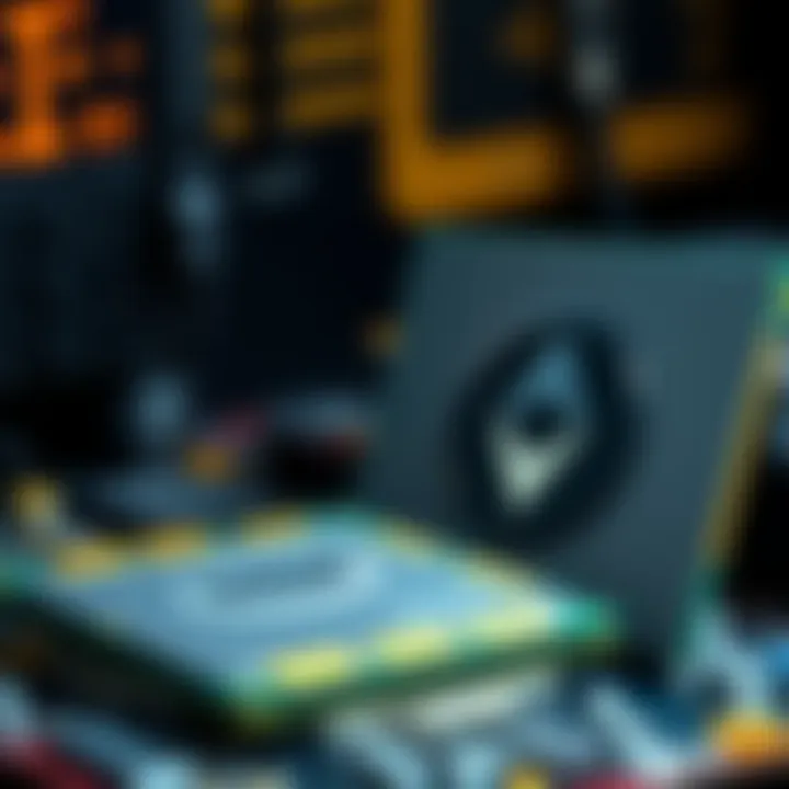 Monero Mining with Intel i7 A close-up view of an Intel i7-1165G7 processor next to a Monero logo, illustrating the concept of mining cryptocurrency.