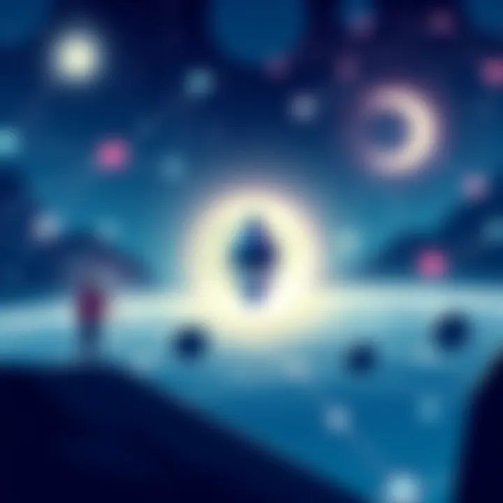 Moonbeam leaves Polkadot for Base Illustration showing Moonbeam migrating from Polkadot to Base, with visual elements of blockchain networks and Ethereum icons