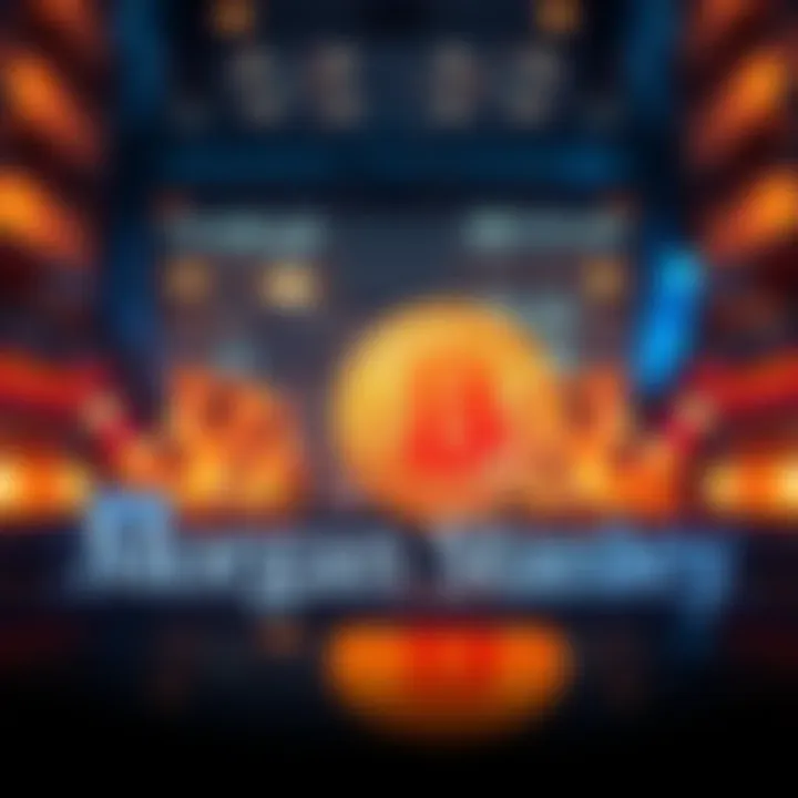 Morgan Stanley logo alongside a Bitcoin symbol, representing the launch of their Bitcoin ETF.