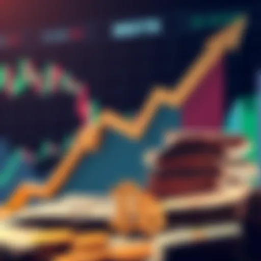 A financial chart showing a large upward arrow next to MSTR stock and stacks of cash, symbolizing the $2 billion raised for Bitcoin treasury purposes.