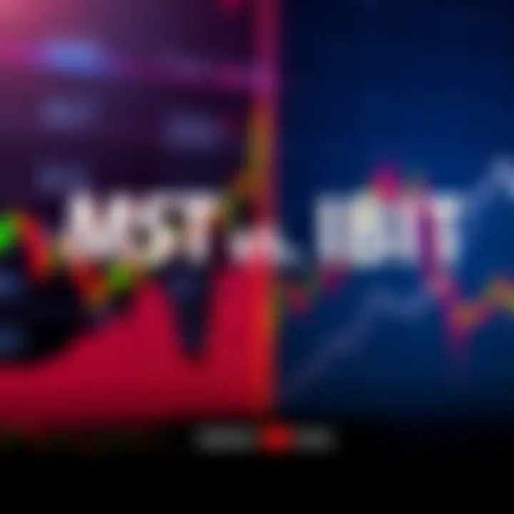 A side-by-side comparison of price charts showing MSTR and IBIT performance trends, highlighting their recovery and volatility differences.