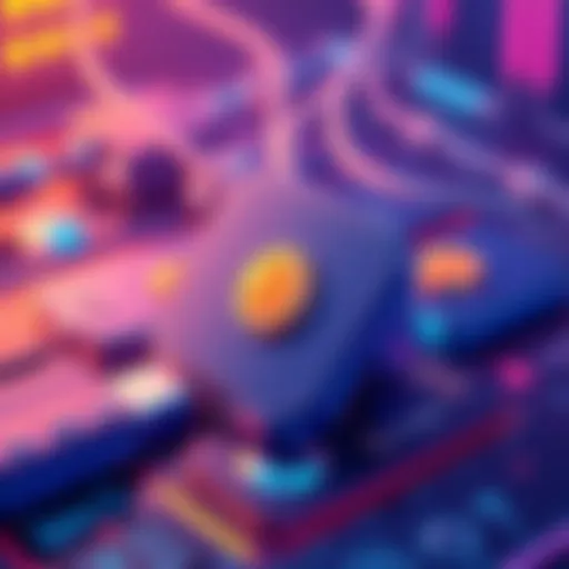 Illustration of multiple hardware wallets connected in a multi-signature setup for cryptocurrency security.