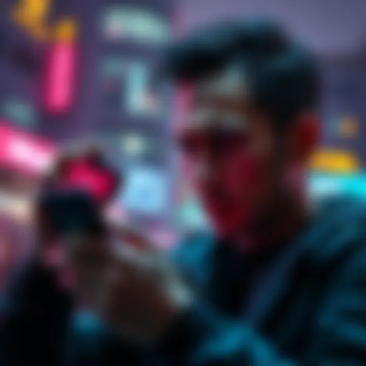 A person looks frustrated while using a Mycelium BTC wallet on their phone, with error messages visible on the screen.