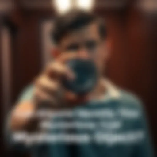 A person is holding a mysterious object with a clear number visible on one side, looking puzzled while asking for help to identify it.