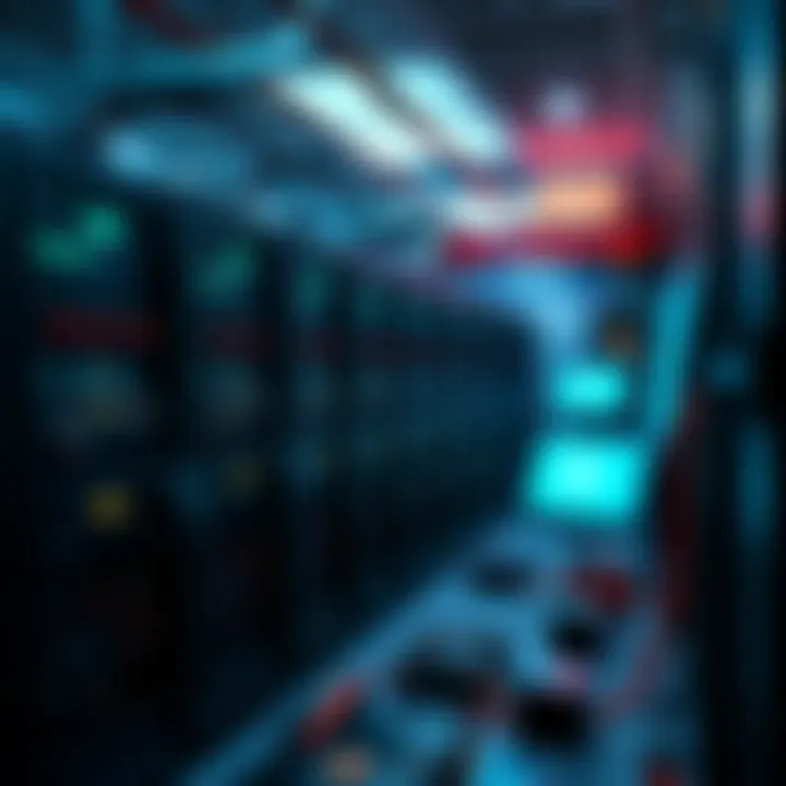 A fully operational 12TB nano farm setup with server units and computer components arranged neatly, ready for data transfer.