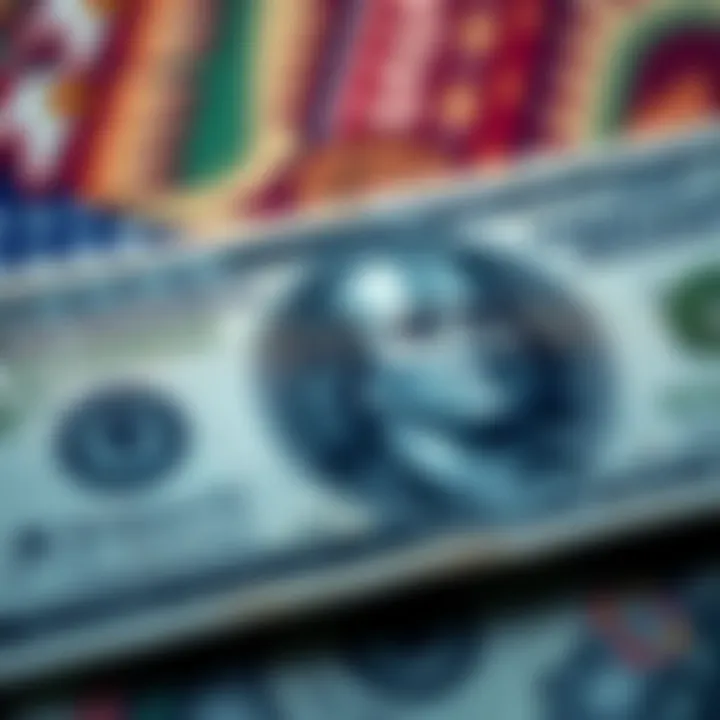 Native American currency design A close-up of U.S. currency featuring Native American symbols and designs, showcasing cultural heritage.