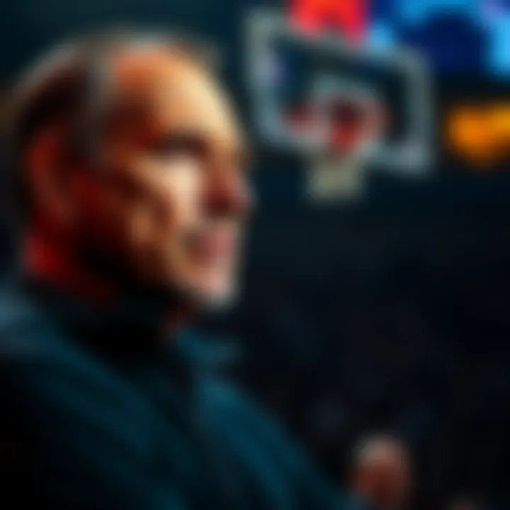 NBA coach reflecting on missed opportunity to invest in Bitcoin, looking thoughtful.