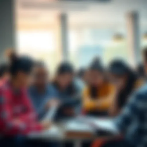 A group of students engaged in study sessions, sharing notes and discussing exam strategies for NEET preparation.