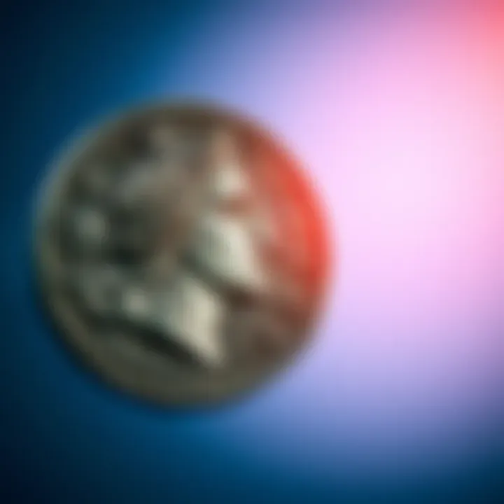 A close-up of the Nemausus Dupondius coin showing Agrippa and Augustus with details of the battle imagery.