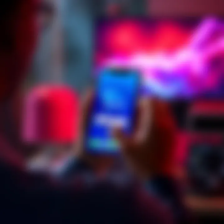 A person setting up a new iPhone with Apple ID on the screen, showing app accessibility and contact transfers.