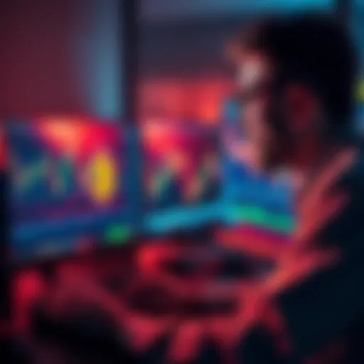 A newcomer looks at Bitcoin charts and graphs on a computer screen, pondering whether to invest.