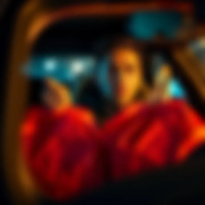 A new Dasher looks stressed while holding food delivery bags in a car, showcasing the challenges of their first night delivering.