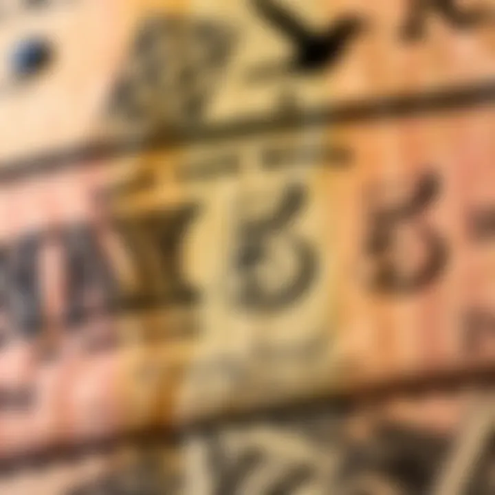 A close-up view of the 1894 New Guinea 5 Mark banknote showing its unique design and historical significance.