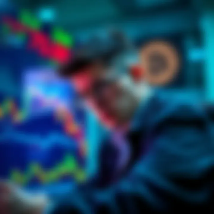 A first-time investor studies Bitcoin price charts with a confused expression, reflecting concerns about their recent investment.